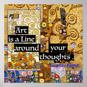 Poster Gustav Klimt Art est une ligne