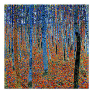 Poster Gustav Klimt, Beech Grove I,