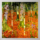 Poster Gustav Klimt Birch Trees (Devant)