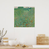 Poster Gustav Klimt - Champ de pavot (Cuisine)