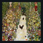 Poster Gustav Klimt - Chemin du jardin avec poulets<br><div class="desc">Chemin de jardin avec poulets - Gustav Klimt,  Huile sur toile,  1916</div>