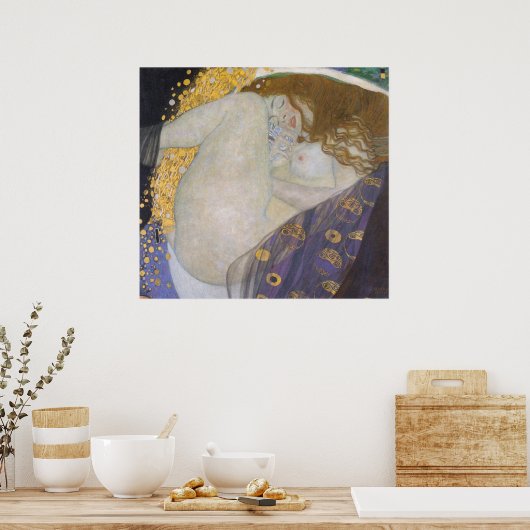 Poster Gustav Klimt - Danae (Cuisine)