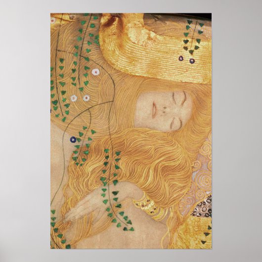 Poster Gustav Klimt | Détail des serpents d'eau I (Devant)