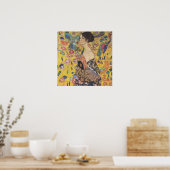 Poster Gustav Klimt - Femme fan (Cuisine)