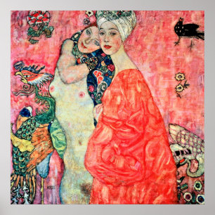 Poster Gustav Klimt - Femmes amis