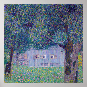 Poster Gustav Klimt - Ferme en Haute-Autriche