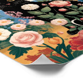 Poster Gustav Klimt Fleur Chat Noir Art Éclectique Modern (Coin)