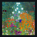Poster Gustav Klimt Flower Garden<br><div class="desc">A cottage or farmhouse flower garden as painted by Gustav Klimt.</div>