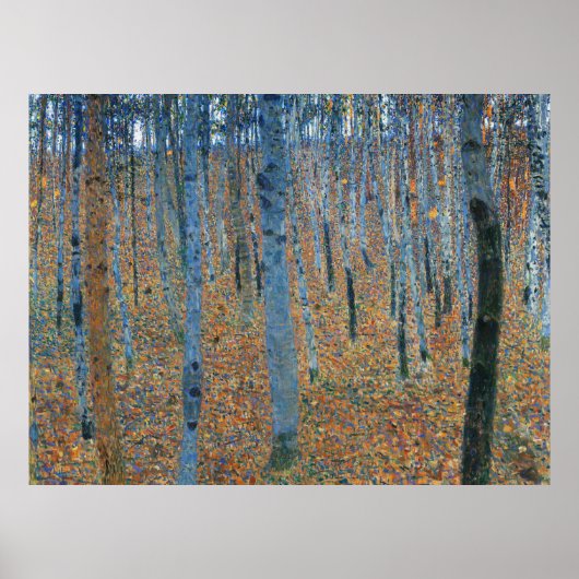 Poster Gustav Klimt forêt de hêtres bosquet (Devant)