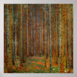 Poster Gustav Klimt - Forêt de pins de Tannenwald<br><div class="desc">Forêt de sapins / Forêt de pins de Tannenwald - Gustav Klimt,  Huile sur toile,  1902</div>