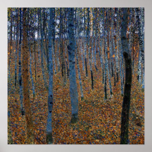 Poster Gustav Klimt - hêtraie I (Devant)