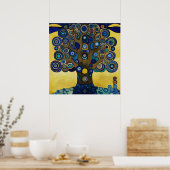 Poster Gustav Klimt Inspiré L'Affiche Arbre de Vie (Cuisine)