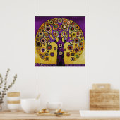Poster Gustav Klimt Inspiré L'Affiche Arbre de Vie (Cuisine)