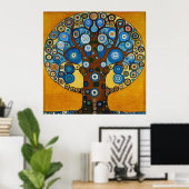 Poster Gustav Klimt Inspiré L'Affiche Arbre de Vie (Bureau à domicile)