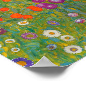 Poster Gustav Klimt - Jardin des fleurs (Coin)