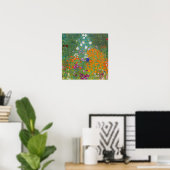 Poster Gustav Klimt - Jardin des fleurs (Bureau à domicile)