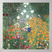 Poster Gustav Klimt - Jardin des fleurs (Devant)