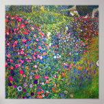 Poster Gustav Klimt Jardin italien Paysage<br><div class="desc">Poster représentant la peinture à l’huile de Gustav Klimt,  Paysage du jardin italien (1913). Un beau jardin de fleurs colorées : rouge,  blanc,  rose,  violet. Un grand cadeau pour les amateurs d'art Art Nouveau et autrichien.</div>