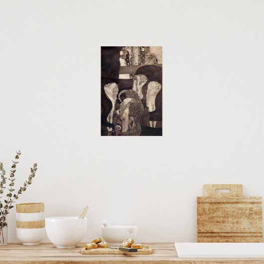 Poster Gustav Klimt ~ jurisprudence État final (Cuisine)