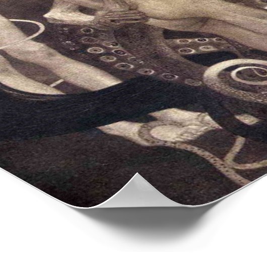 Poster Gustav Klimt ~ jurisprudence État final (Coin)