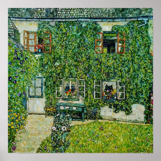 Poster Gustav Klimt - La Maison de Guardaboschi (Devant)
