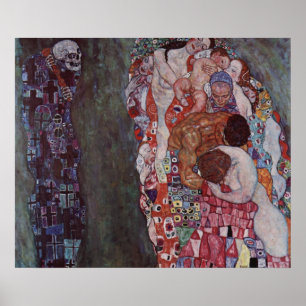 Poster Gustav Klimt - La Mort et la Vie
