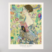 Poster Gustav Klimt Lady avec une exposition d'art (Devant)