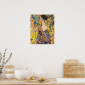 Poster Gustav Klimt Lady With Fan Art Nouveau Painting (Cuisine)
