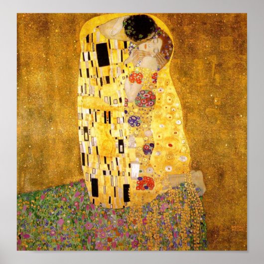 Poster Gustav Klimt L'affiche du Kiss Fine Art (Devant)