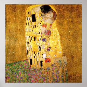 Poster Gustav Klimt L'affiche Kiss