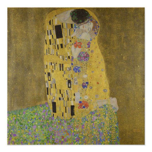 Poster Gustav Klimt Le Baiser (Devant)
