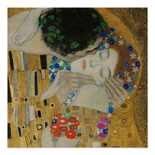 Poster Gustav Klimt Le Baiser (Devant)