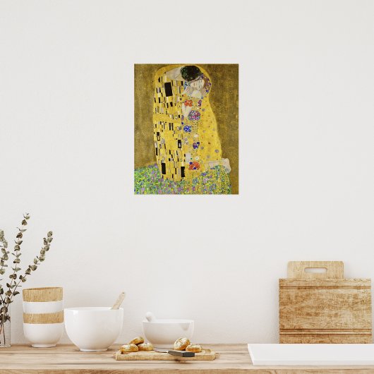Poster Gustav Klimt - Le baiser (Cuisine)