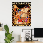 Poster Gustav Klimt - Le baiser (Bureau à domicile)