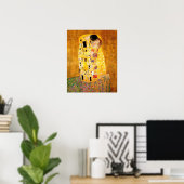 Poster Gustav Klimt "Le Baiser" (Bureau à domicile)