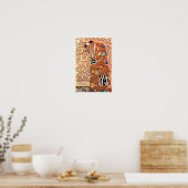 Poster Gustav Klimt - Le Baiser - Peinture d'art fin (Cuisine)