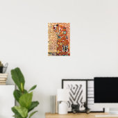 Poster Gustav Klimt - Le Baiser - Peinture d'art fin (Bureau à domicile)