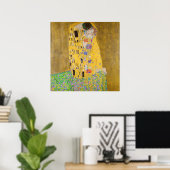 Poster Gustav Klimt Le Baiser Restauré Couleur Vibrante (Bureau à domicile)
