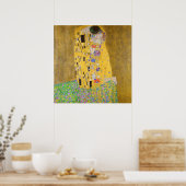 Poster Gustav Klimt Le Baiser Restauré Couleur Vibrante (Cuisine)