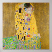 Poster Gustav Klimt Le Baiser Restauré Couleur Vibrante (Devant)