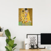 Poster Gustav Klimt Le Zoom Vertical Kiss (Bureau à domicile)