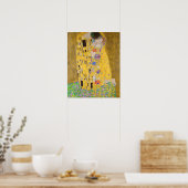 Poster Gustav Klimt Le Zoom Vertical Kiss (Cuisine)