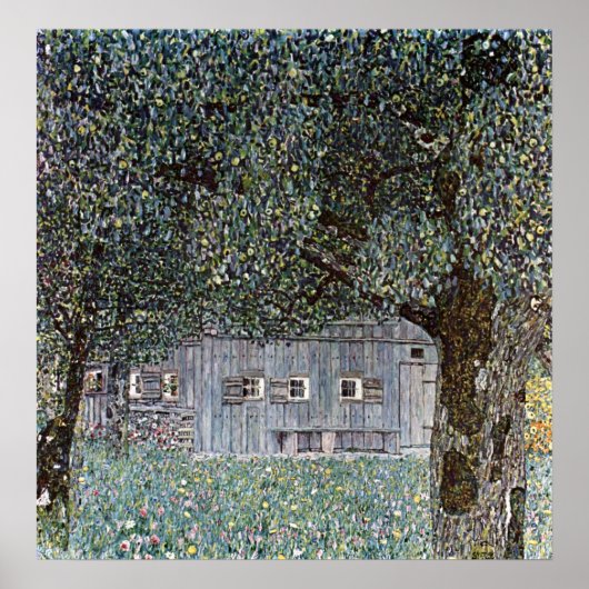 Poster Gustav Klimt ~ Maisons Agritoures (Devant)
