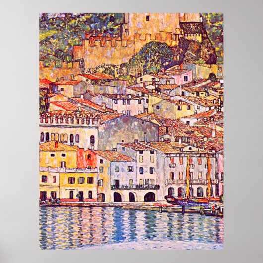 Poster Gustav Klimt. Malcesine am Gardasee peinture (Devant)