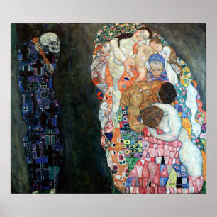 Poster Gustav Klimt Mort et vie