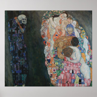 Poster Gustav Klimt - Mort et vie, 1910