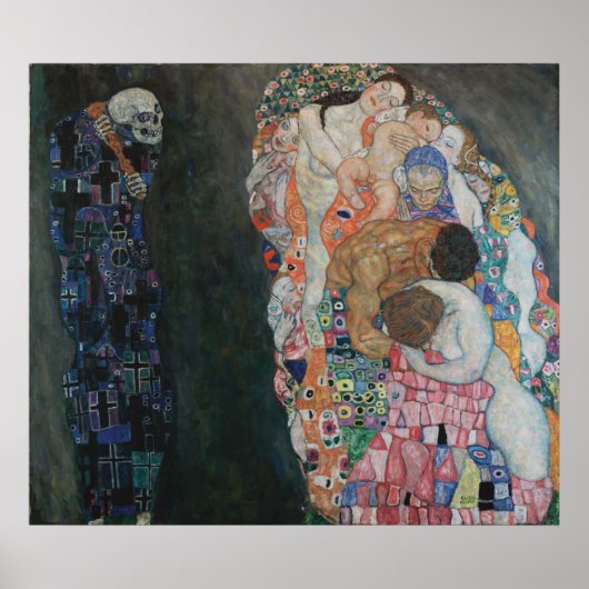 Poster Gustav Klimt - Mort et vie, 1910 (Devant)