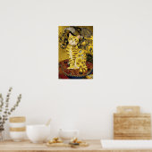 Poster Gustav Klimt or mignon chat parodie, Gustav klimt  (Cuisine)