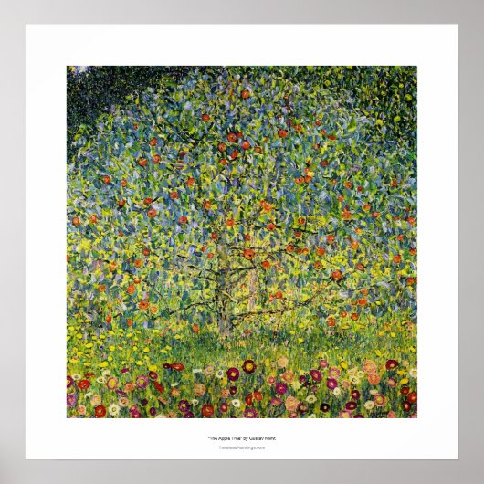 Poster Gustav Klimt peinture art nouveau L'arbre Apple (Devant)