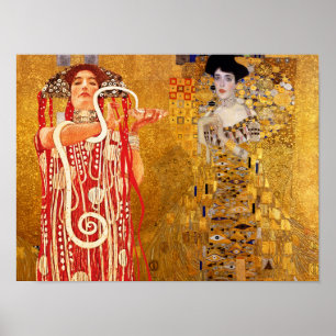 Poster Gustav Klimt, peintures Collage, Art combiné